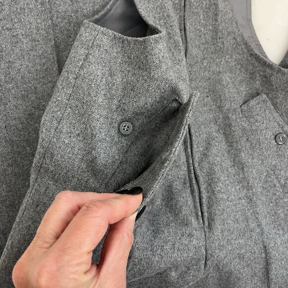 Vintage Dan Jean Boy Wool Blend Overalls Gray Outerwear Lined France EU 6 Years - Picture 6 of 11